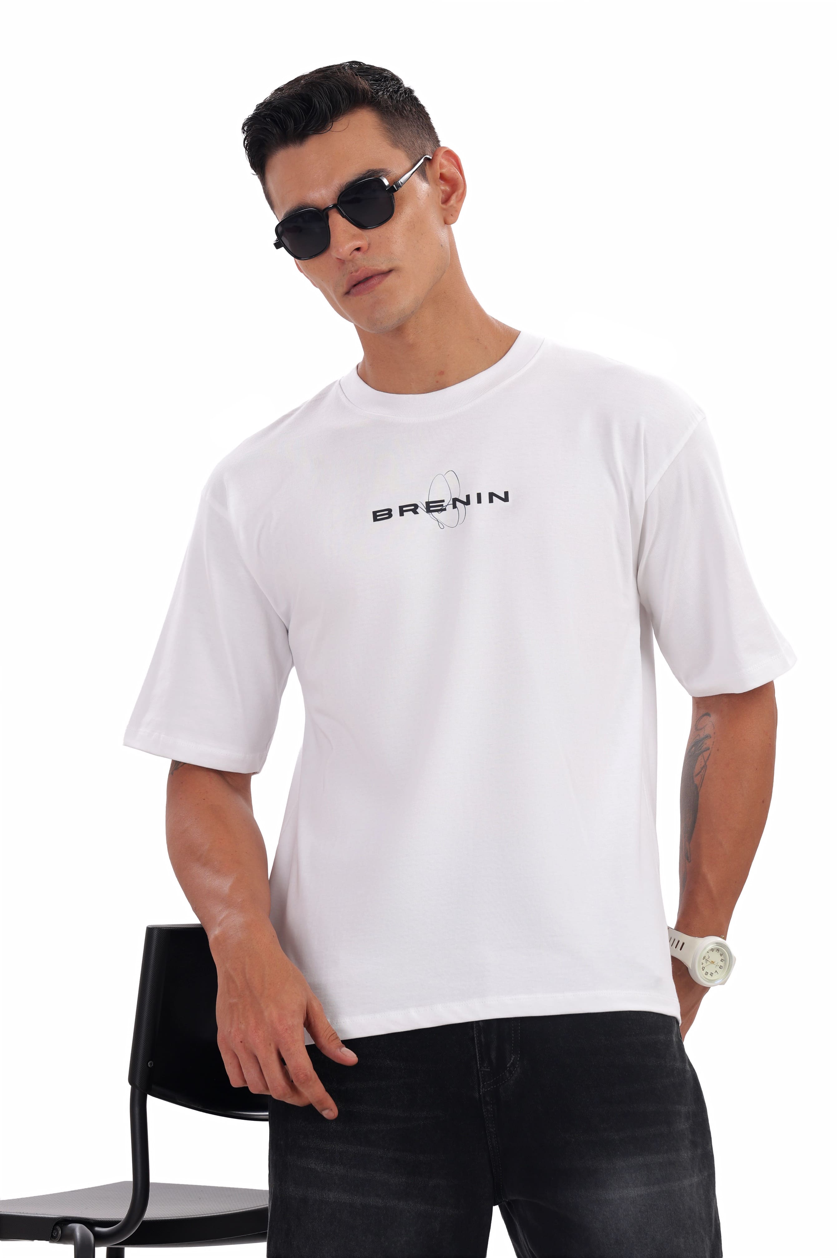 Edge White Oversized Tee