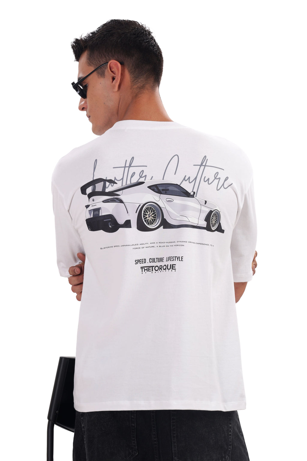 White Torque Oversized Tee