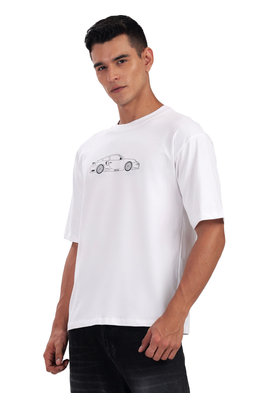 White Torque Oversized Tee