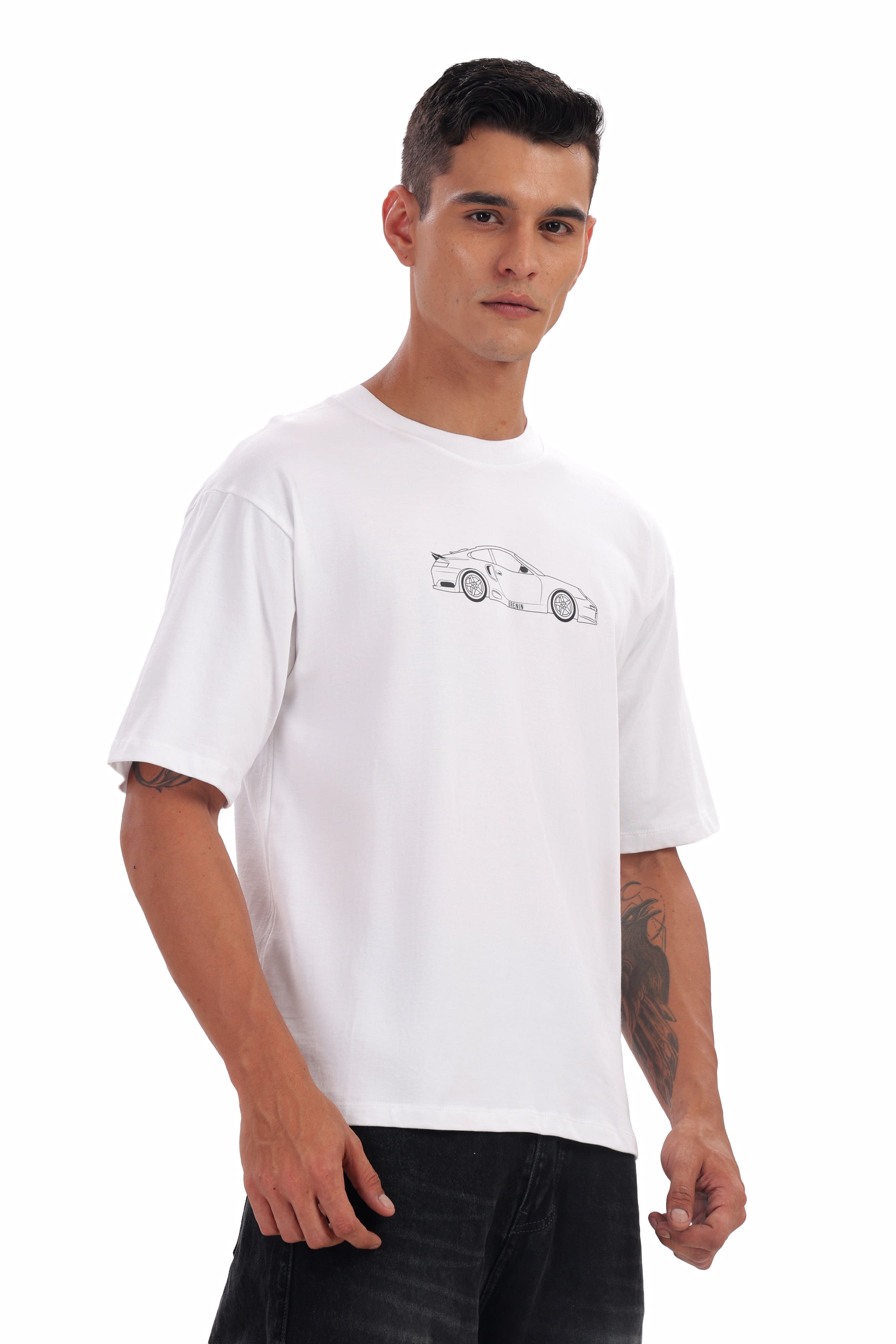 White Torque Oversized Tee