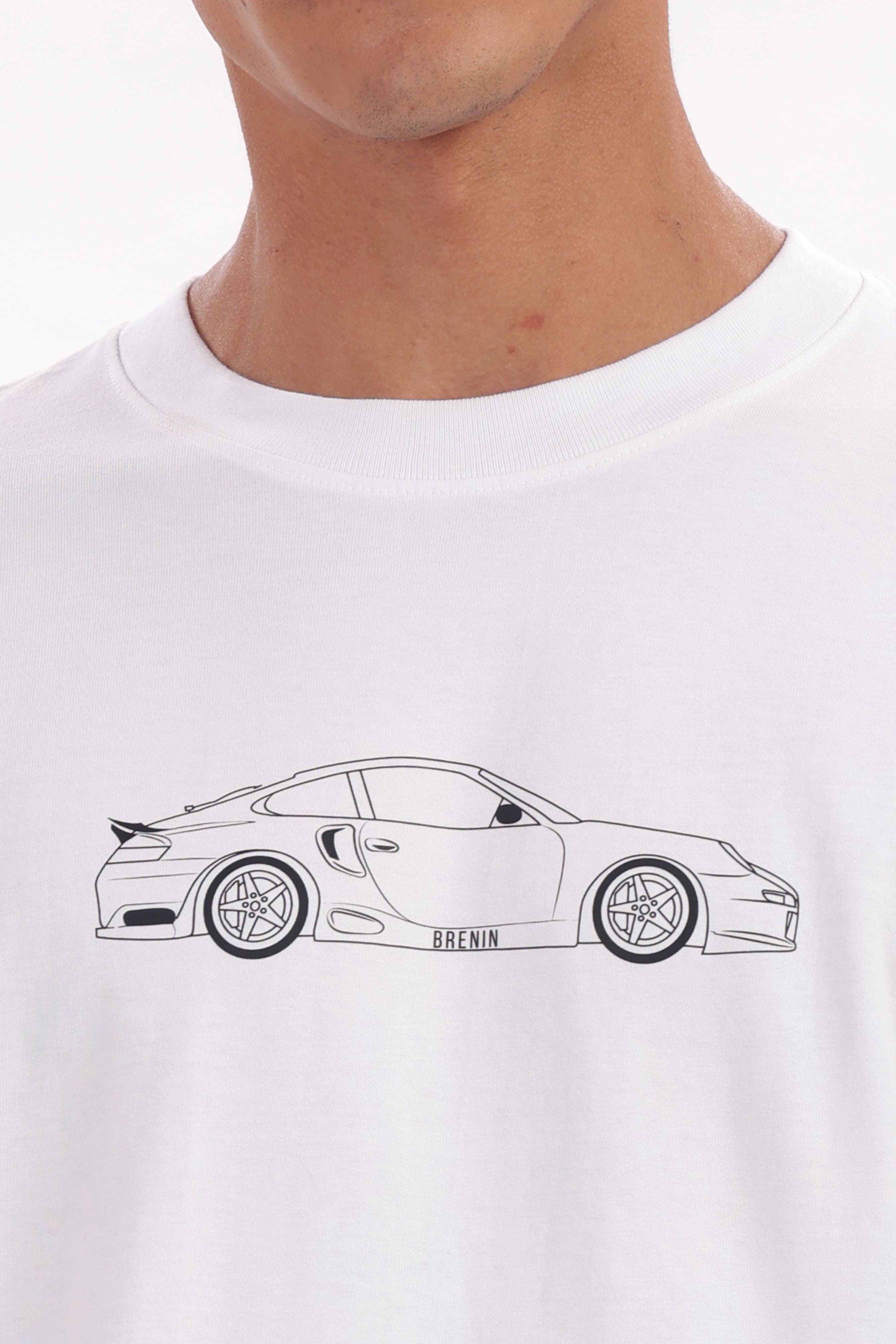 White Torque Oversized Tee